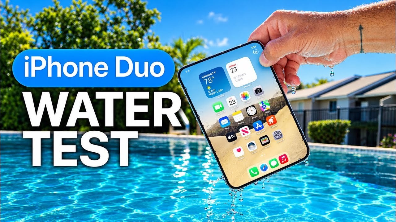 Can Apple’s First Foldable Survive? iPhone Duo Water Test
