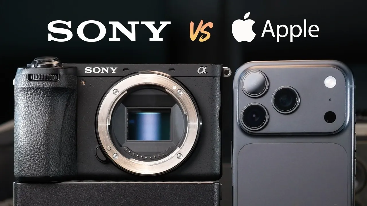 A side-by-side low light photo comparison showing contrast differences.