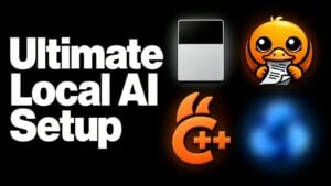 A computer screen displaying various local AI software tools.
