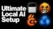 A computer screen displaying various local AI software tools.