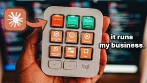 Nine customizable buttons on the keypad displaying different application icons on their individual screens.