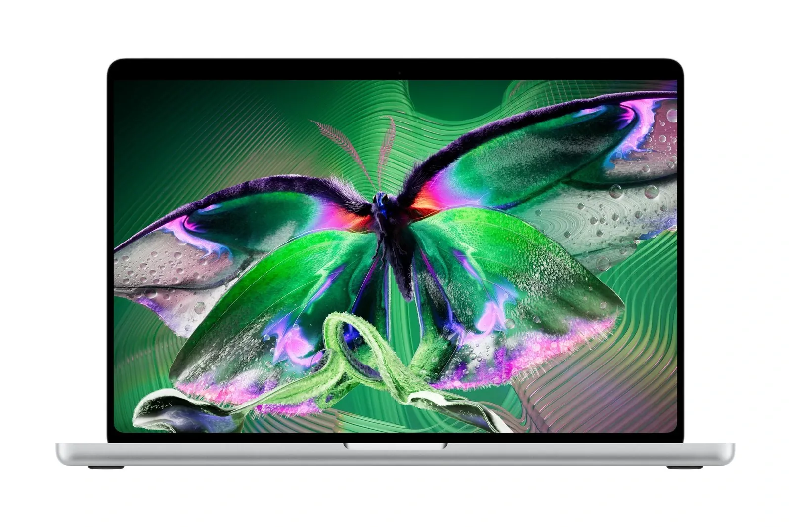 A user interacting with the new touchscreen on the MacBook Pro.