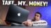A user interacting with the new multi-touch screen on the MacBook Pro.