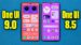 Side by side comparison of One UI 9 and One UI 8.5 home screens.