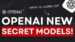 The OpenAI logo displayed on a digital screen alongside the text Aurora Blue, Green, and Red.