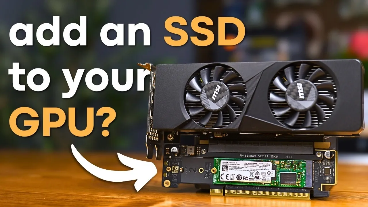 An NVMe to PCIe adapter circuit board on a flat surface
