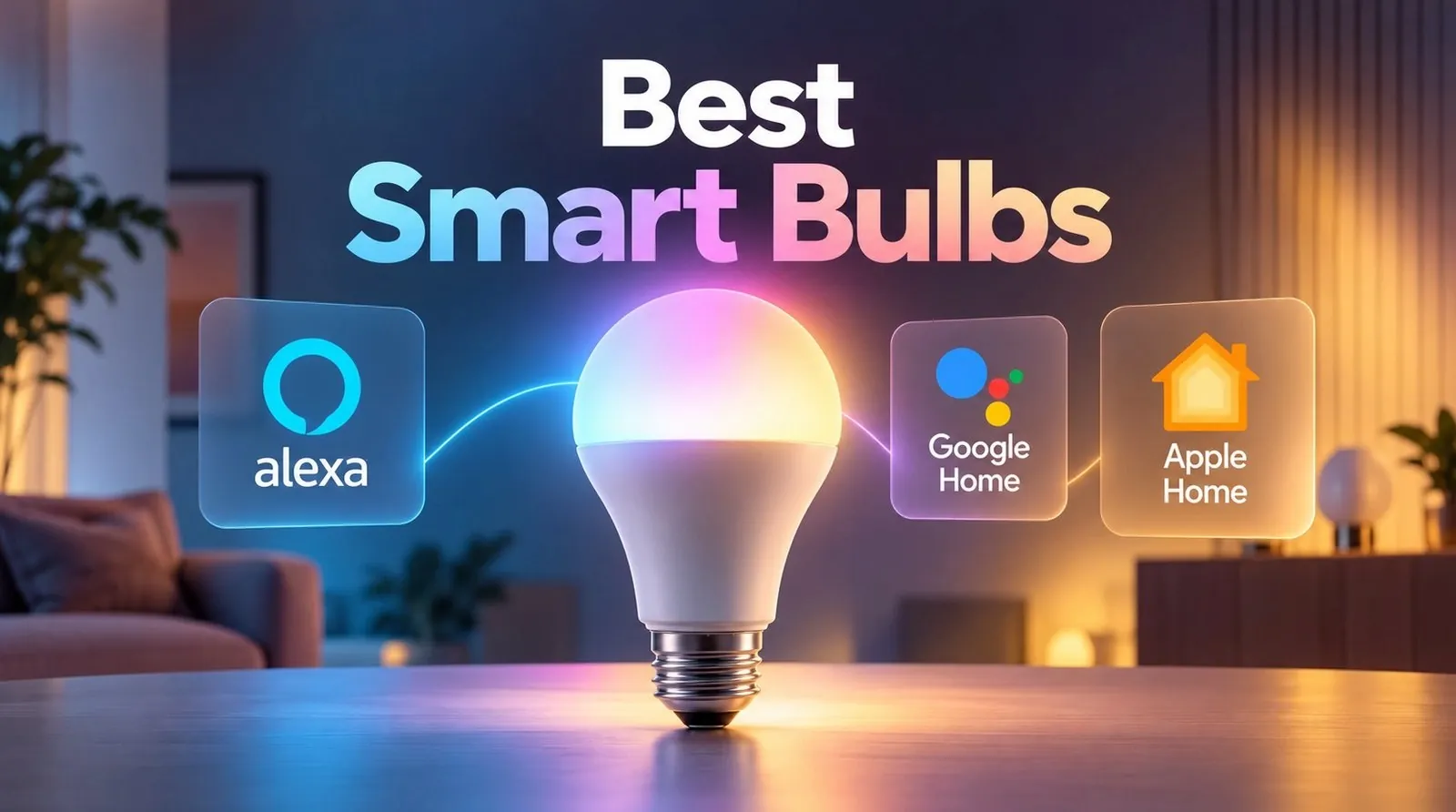 A Govee smart bulb syncing its color to music.
