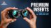 A pair of Eyebionic prescription lens inserts attached to a Pimax Dream Air VR headset.