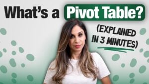 A side-by-side comparison of raw data and a summarized pivot table.