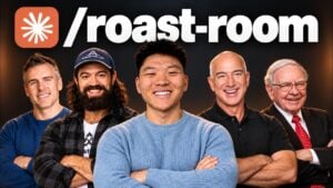 The Roast Room interface showing the AI board of advisors setup