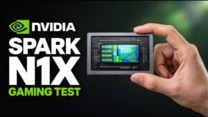 The Nvidia RTX Spark N1X processor mounted on a test bench motherboard.