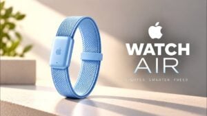 A conceptual rendering of the rumored Apple Watch Air without a display.