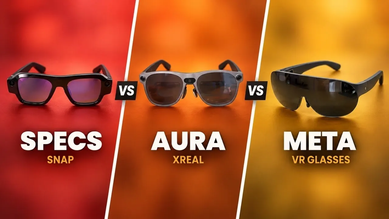 The Meta VR Glasses displaying a video pass-through interface.