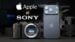 A side-by-side physical size comparison of a smartphone and a mirrorless camera.