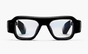 A close up view of the Snap Specs AR glasses.