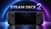 A conceptual rendering of the rumored Steam Deck 2 handheld console.