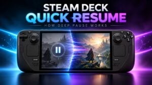 The Steam Deck console displaying the Deep Pause mod interface.