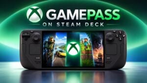 A Steam Deck running an Xbox Game Pass title smoothly.