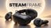 Front view of the Steam Frame VR headset.