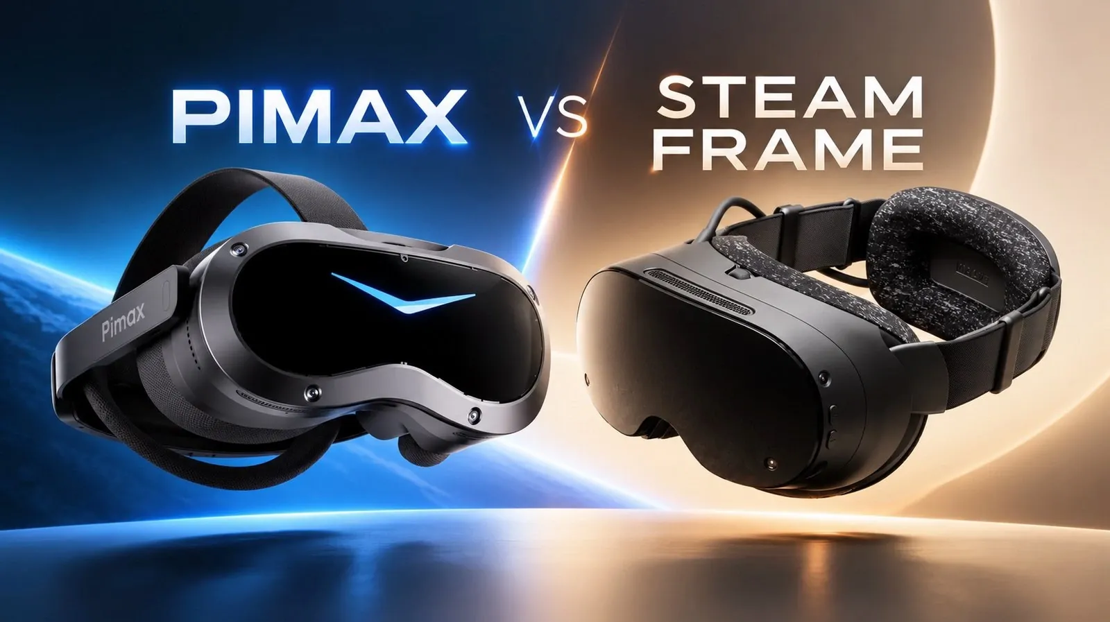 Front view of the Pimax Crystal Pro VR headset.