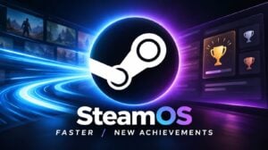 The redesigned Steam achievements page separating DLC from main games.