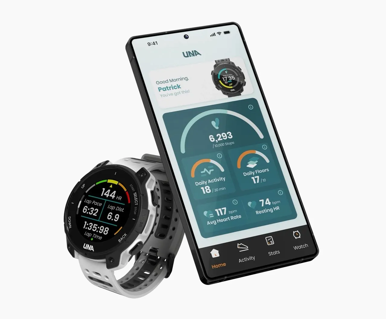 UNA Watch phone app