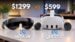 Side-by-side comparison of the Meta Quest 3 and the upcoming 2027 Meta VR headset.