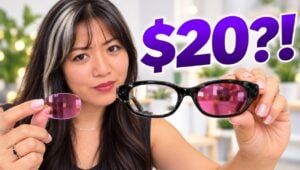 A pair of VR Rock prescription lenses designed for Meta glasses.