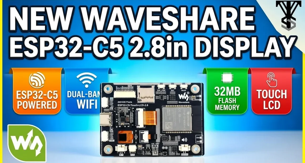 Side-by-side comparison of the WaveShare ESP32-C5 and the C5 CYD development boards.